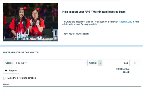 Donation instructions